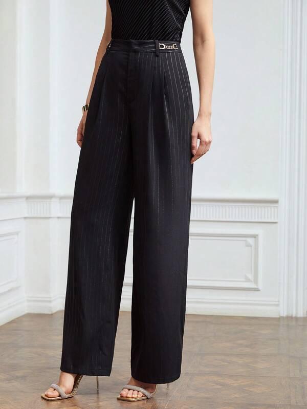 Calça Social Listrada Premium Moda - Foto Principal