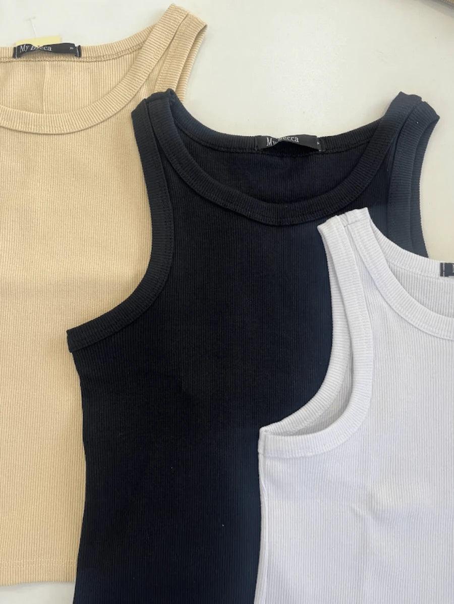 kit 3 Blusasinhas Regata Americana Verão Moda Feminina - Foto Principal