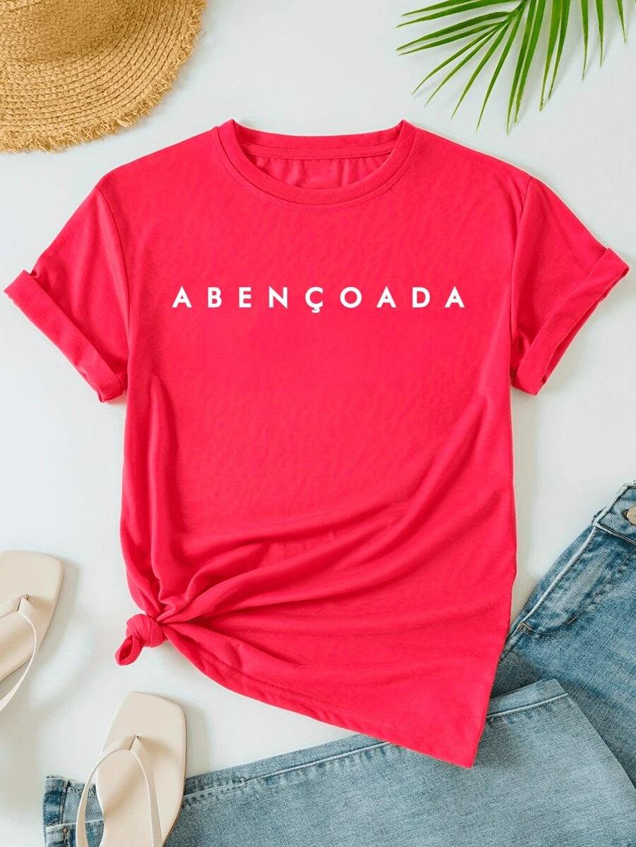 Camiseta estampada 100% algodão leve confortável tendência moda feminina Moda Feminina - Foto Principal